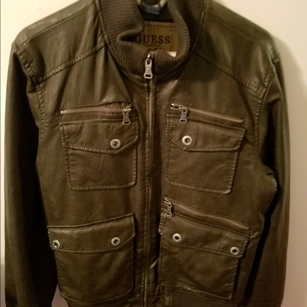 Guess men’s leather jacket
